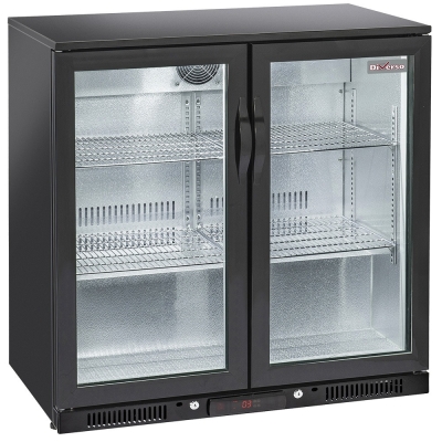 Refroidisseur de bouteilles "arrière bar" ventilé, 2 portes vitrées battantes WR-TAB2-B2